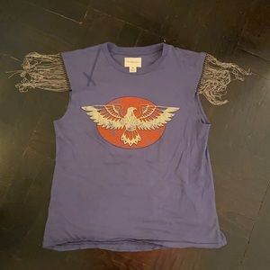 Vintage soul tank top with fringes